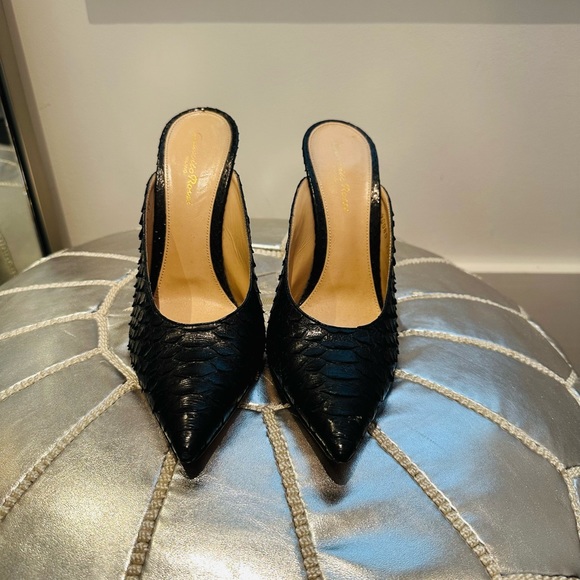 Gianvito Rossi python heeled mule - Picture 1 of 6